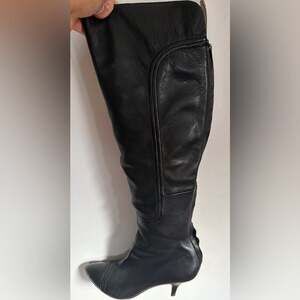 Circa Joan & David black knee-high leather boots